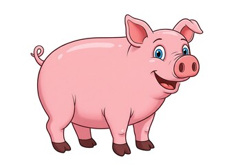 A cheerful pig illustration.
