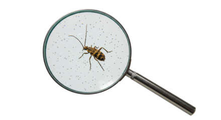 Isolated Magnifying Glass over a Longhorn Beetle