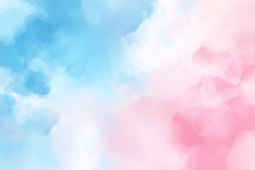 Pastel Pink And Blue Watercolor Sky Background