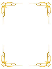 Decorative frames, Art Deco gold frame, vintage frame line collection png transparent background,