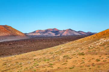 Volcanic landscape, Island Lanzarote, Canary Islands, Spain.