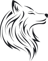 Fototapeta premium WOLF LOGO, Wolf face logo.