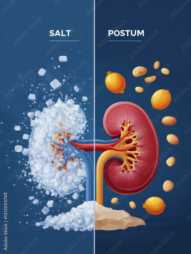Aufkleber exploring the balance of salt and potassium in kidney health for optimal functioning
