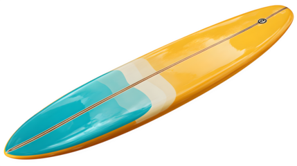 Soft top beginner surfboard, isolated on white background