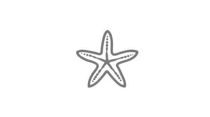 Obraz premium Starfish outline icon, white background