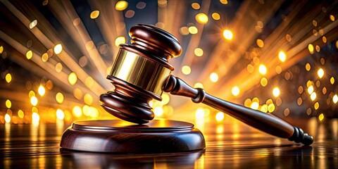 Long Exposure Divorce Gavel Photo - Legal Separation, Courtroom Drama, Marriage Dissolution