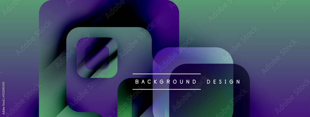 Aufkleber abstract fluid shapes overlap, creating vibrant color gradients. modern design elements suggest back