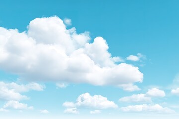 Obraz premium Beautiful Cumulus Clouds Against Light Blue Sky