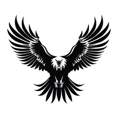 Fototapeta premium Eagle silhouette of simple minimal vector