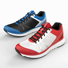 Sport shoes 3d icon. Realistic sneakers, isolated boots for training. Workout outfit element for athletes