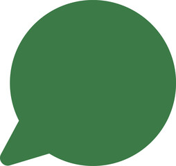 Green Speech Bubble Vector Illustration Isolated on White Background for Text Communication and Message Design Concepts. Simple Green Chat Balloon Icon in EPS Format — Editable Vector Graphic