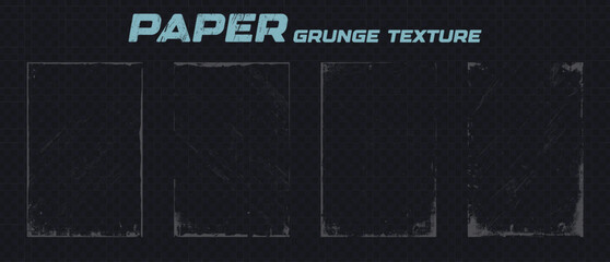 Fototapeta premium Rectangular grunge frame abstract texture. Collection of rough border overlays. Distressed edge elements for retro grunge layout and print design projects.