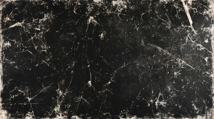 Scratched vintage film background with grunge effect. Black textured overlay for text. Distressed grain surface with space for creative use.