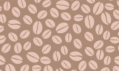 Vector coffee pattern with random beans. seamless pattern. coffee background. Coffee Beans Illustration for packaging.