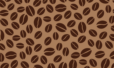 coffee beans seamless pattern. Coffee background.  Coffee Beans Illustration for packaging