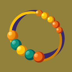 bracelet vector illustration, isolated on white background