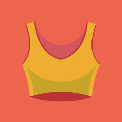 crop top vector illustration, isolated on white background