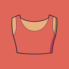 crop top vector illustration, isolated on white background