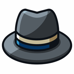 hat vector illustration, isolated on white background