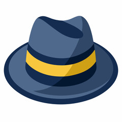 hat vector illustration, isolated on white background