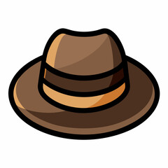 hat vector illustration, isolated on white background