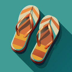 flip-flops vector illustration, isolated on white background