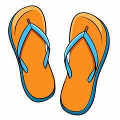 flip-flops vector illustration, isolated on white background