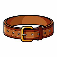 leather belt vector illustration, isolated on white background