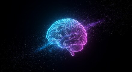 Abstract Neon Brain Neural Networks, Cognitive Science, and Human Intelligence