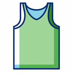 tank top vector illustration, isolated on white background