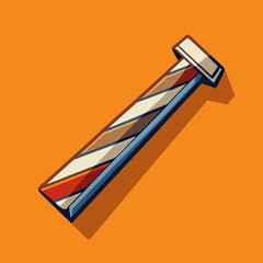 collar tie clip vector illustration, isolated on white background