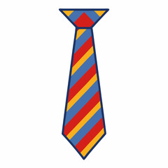 collar tie vector illustration, isolated on white background