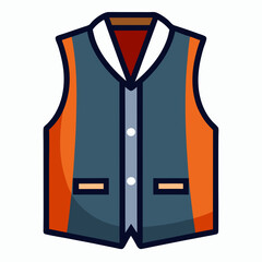 vest vector illustration, isolated on white background