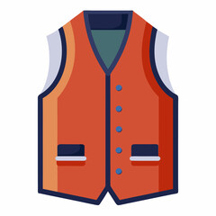 vest vector illustration, isolated on white background