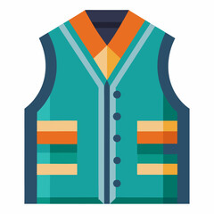 vest vector illustration, isolated on white background