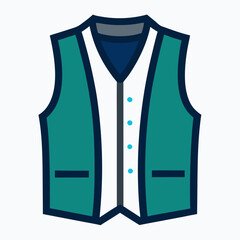 vest vector illustration, isolated on white background