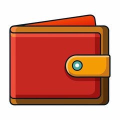 wallet vector illustration, isolated on white background