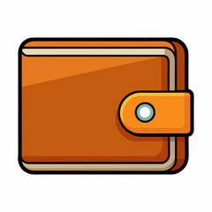 wallet vector illustration, isolated on white background