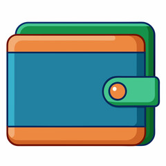 wallet vector illustration, isolated on white background