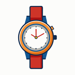 watch vector illustration, isolated on white background