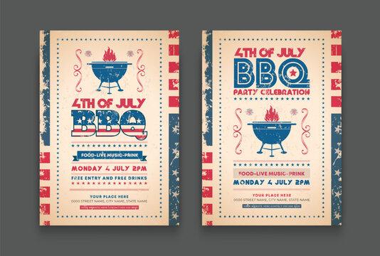USA Independence Day Cookout Flyer
