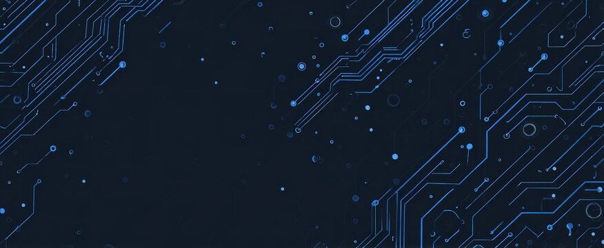 Abstract Dark Blue Technology Design