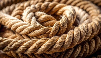 Knotted rope made of natural fiber