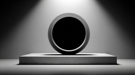 Dark blurred round shadow overlay on transparent background