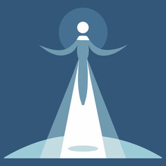 Obraz premium Vector illustration of a divine human soul