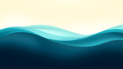 Abstract Ocean Waves Serene Blue Water Design