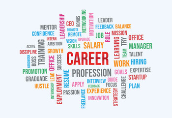 career word cloud concept