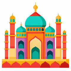 taj mahal vector illustration