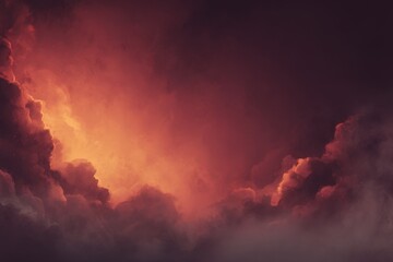 Naklejka premium Fiery Cloudscape With Warm Colors