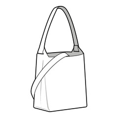 Bag Illustration, vector cad, vector illusration, fashion design, fashion drawing, flat cad, line drawing, vector. 